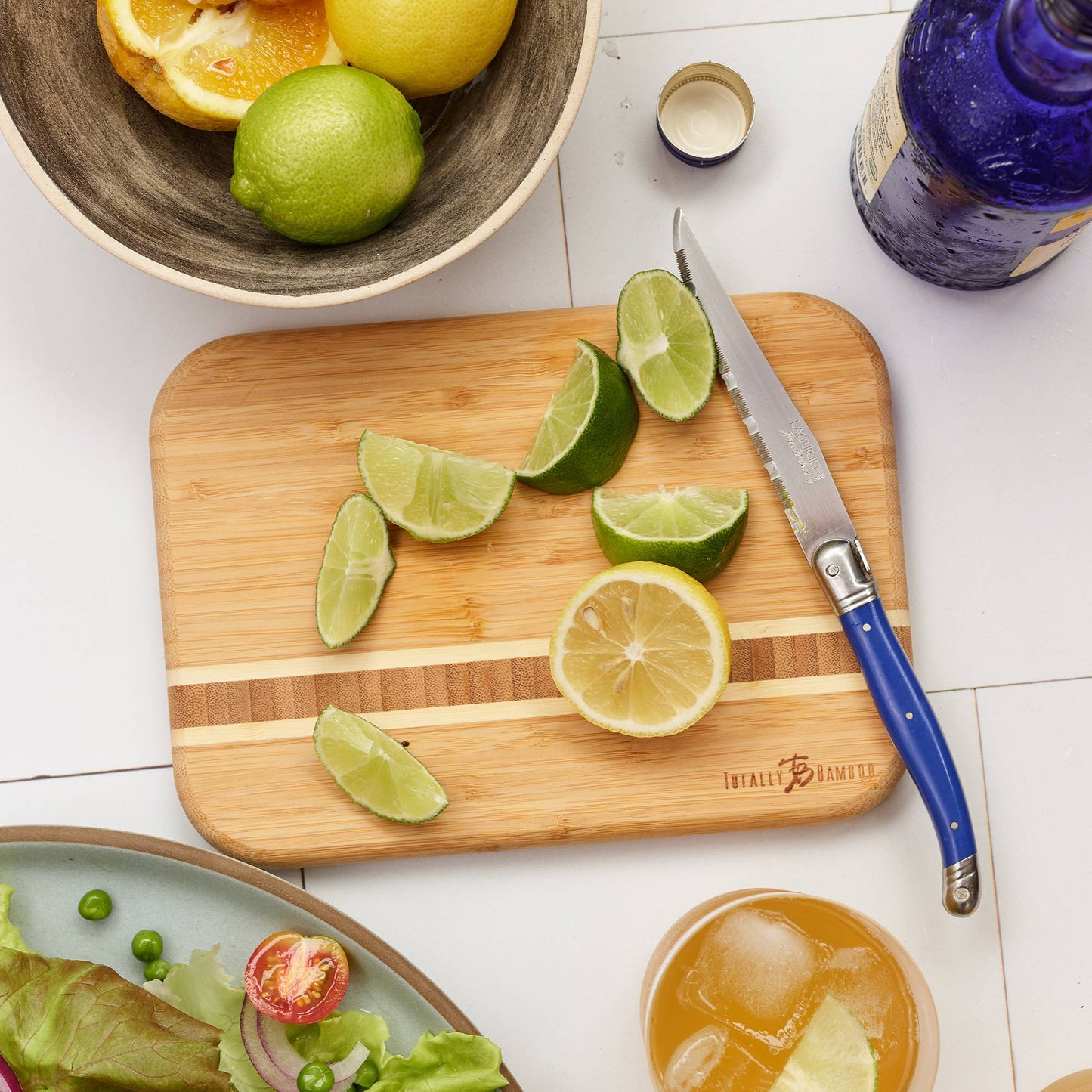 Barbados Bar Board, 9" Bamboo Cutting Board