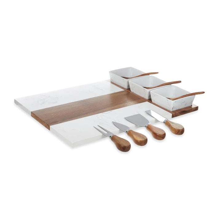 Marble Charcuterie Board Set - 11 Pieces