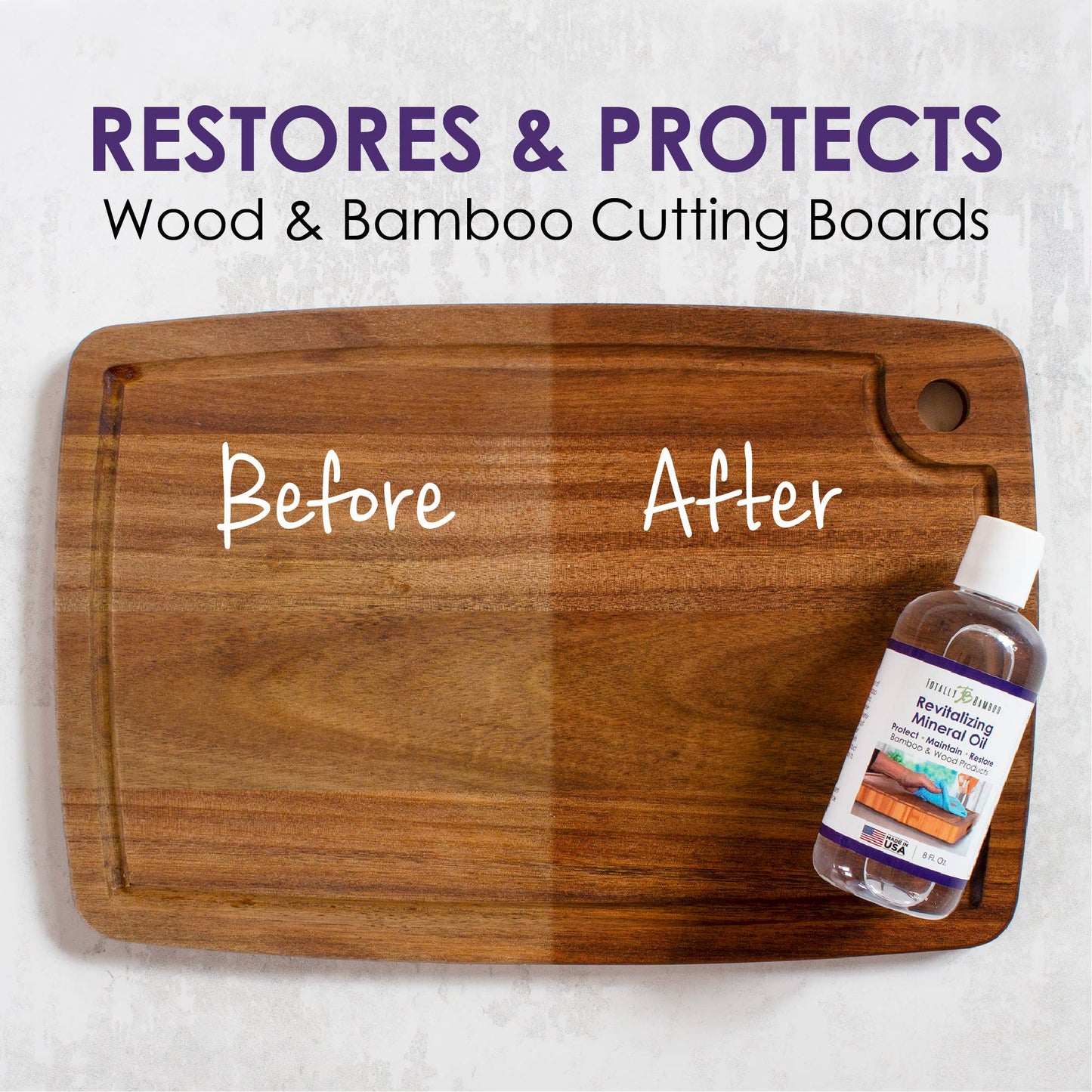 Revitalizing Mineral Oil for Cutting Boards, 8 Oz.