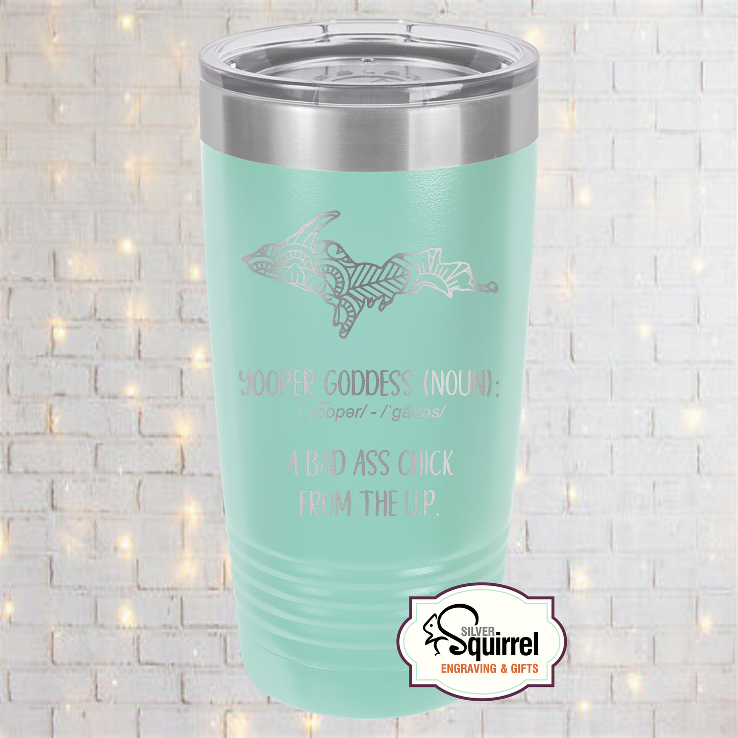Insulated Tumbler {Upper Goddess Mandala Design}