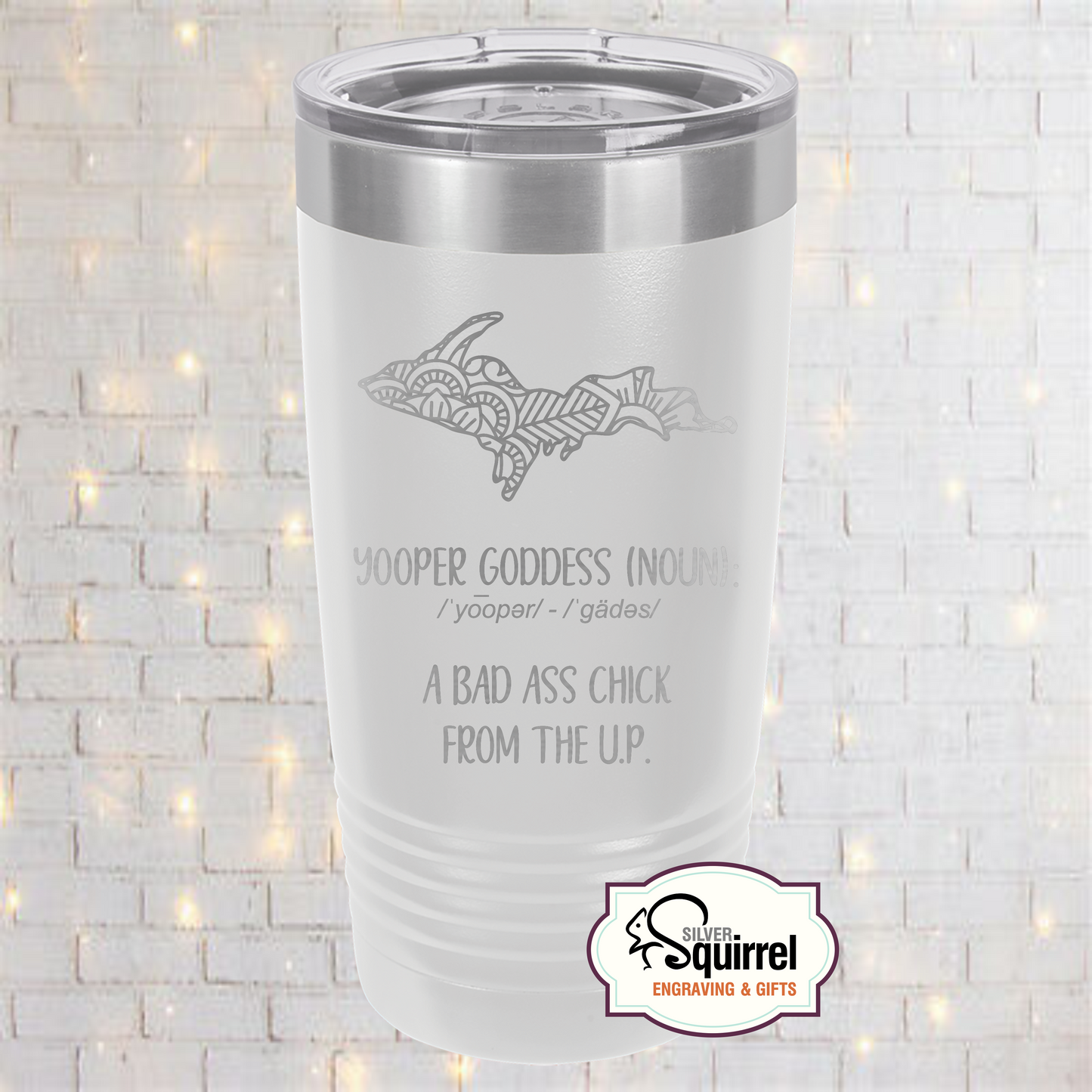 Insulated Tumbler {Upper Goddess Mandala Design}