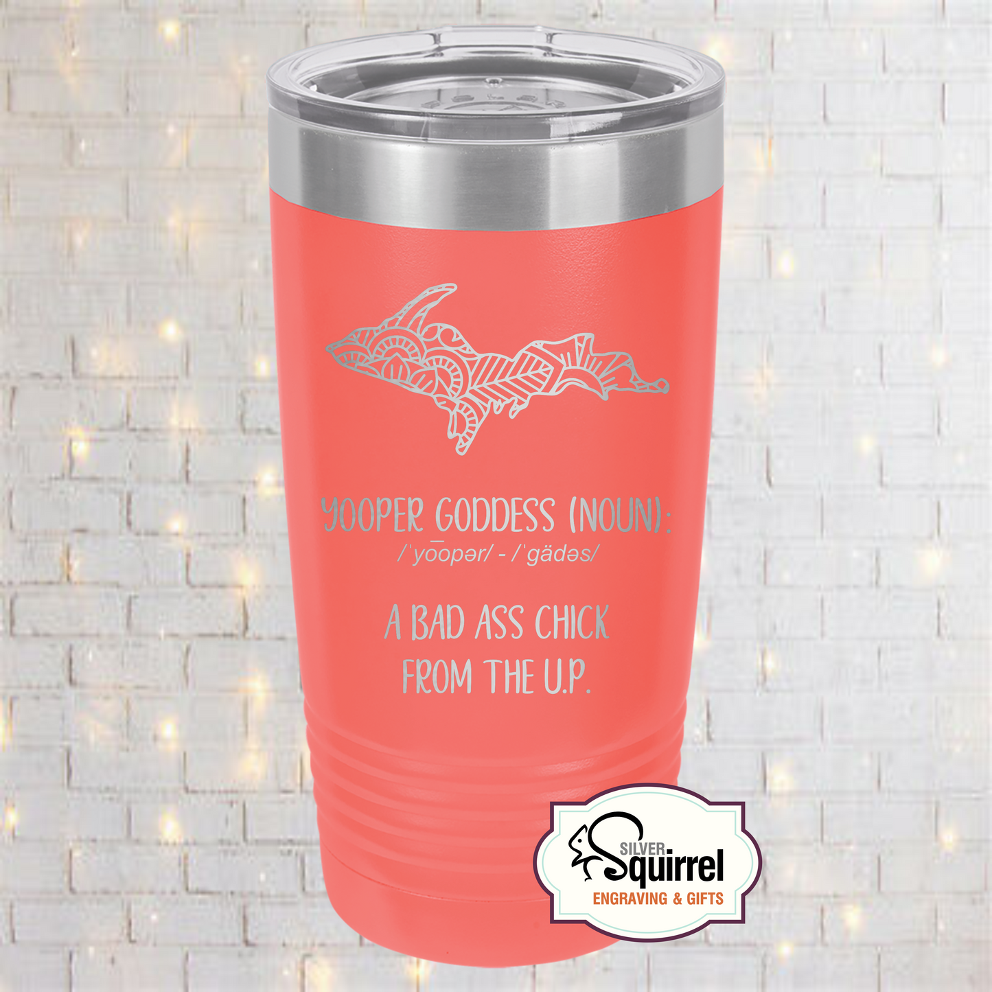 Insulated Tumbler {Upper Goddess Mandala Design}