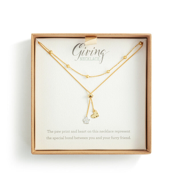 Lariat Charm Necklace {Paw & Heart}