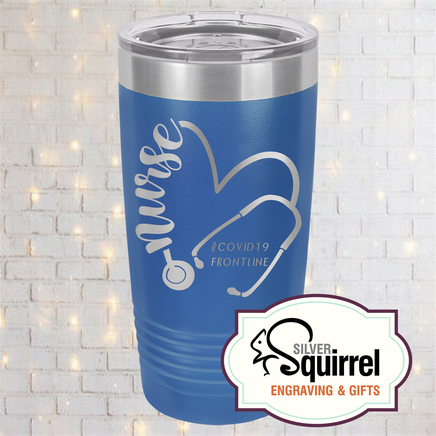 Insulated Tumbler {Nurse Heart Stethoscope}