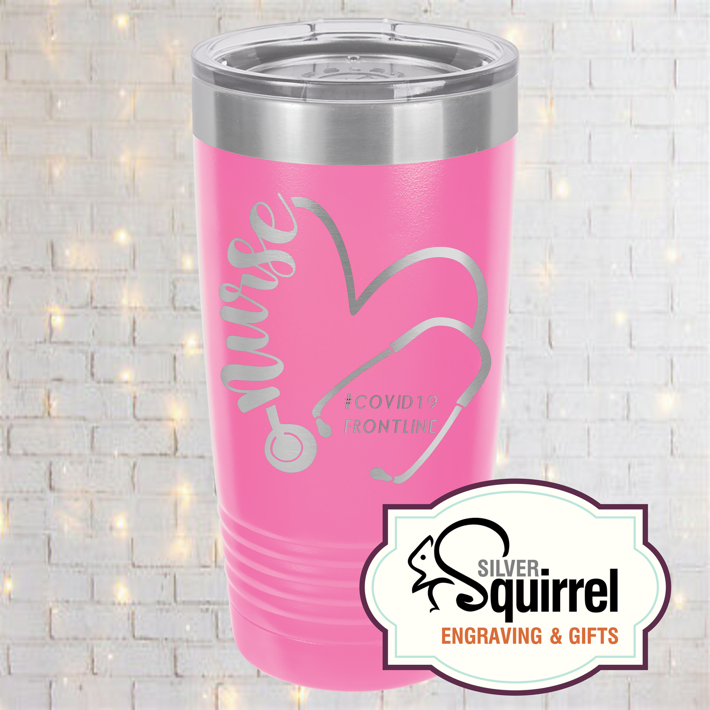 Insulated Tumbler {Nurse Heart Stethoscope}