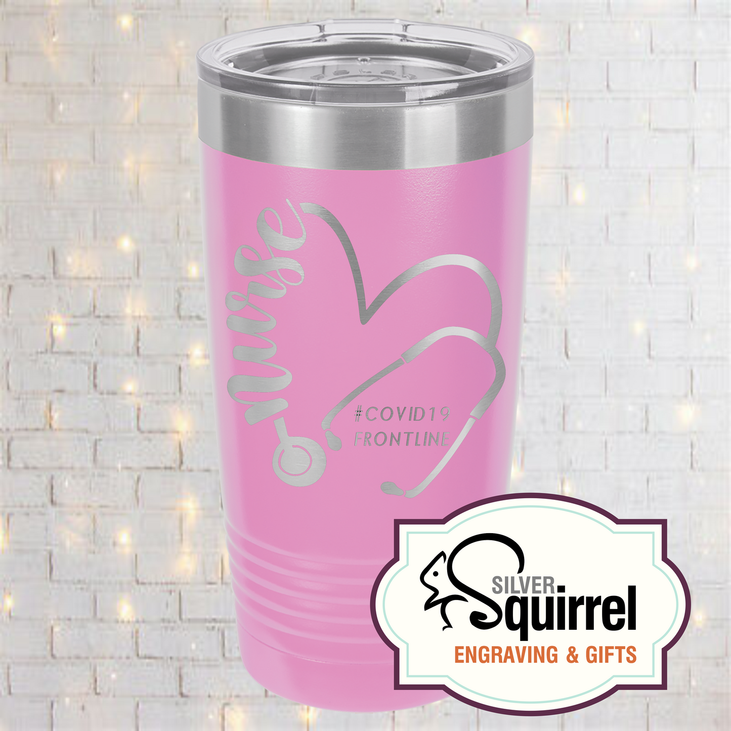 Insulated Tumbler {Nurse Heart Stethoscope}