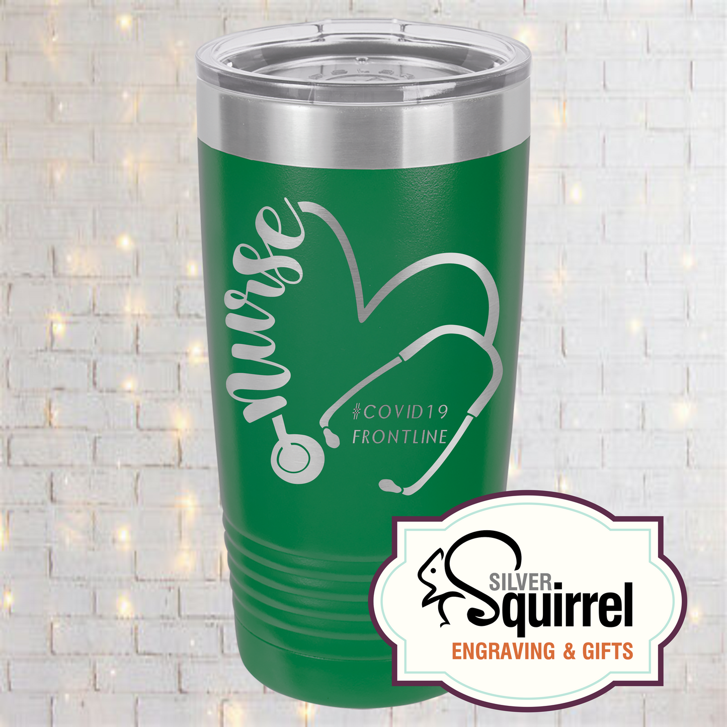 Insulated Tumbler {Nurse Heart Stethoscope}