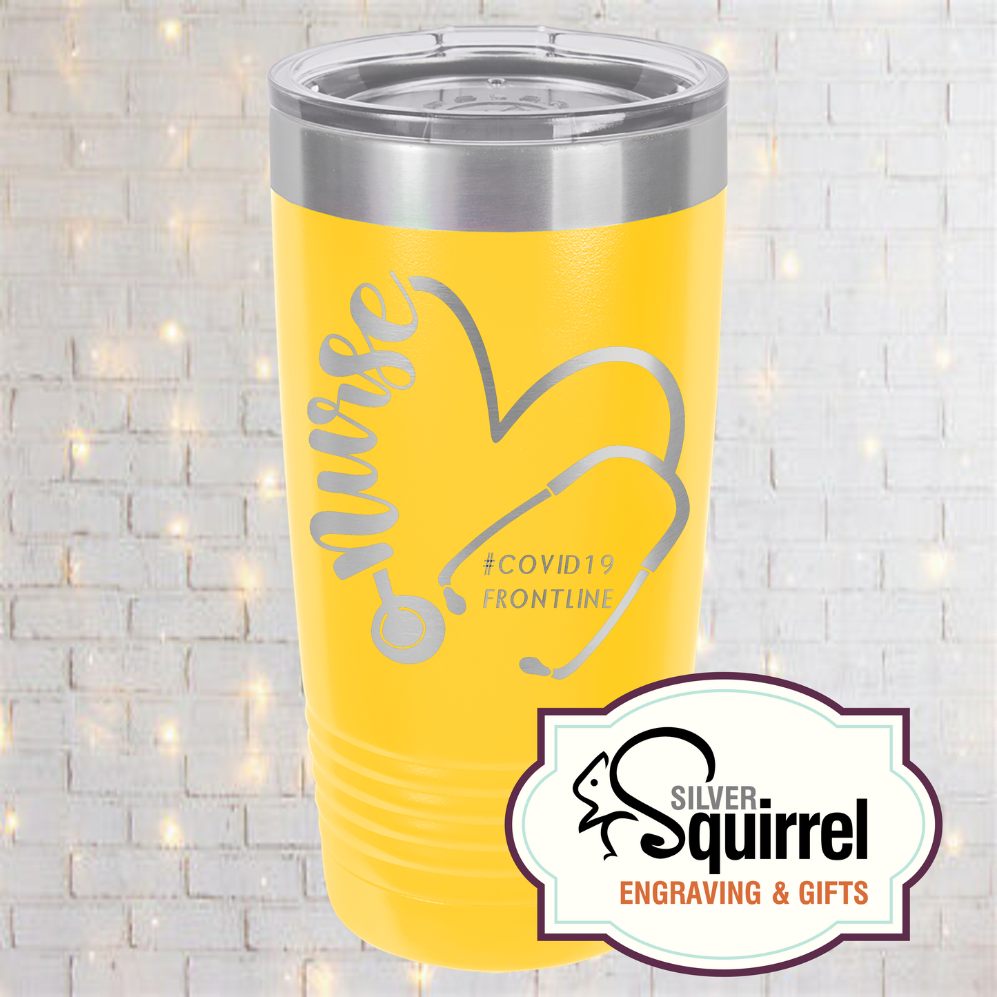 Insulated Tumbler {Nurse Heart Stethoscope}