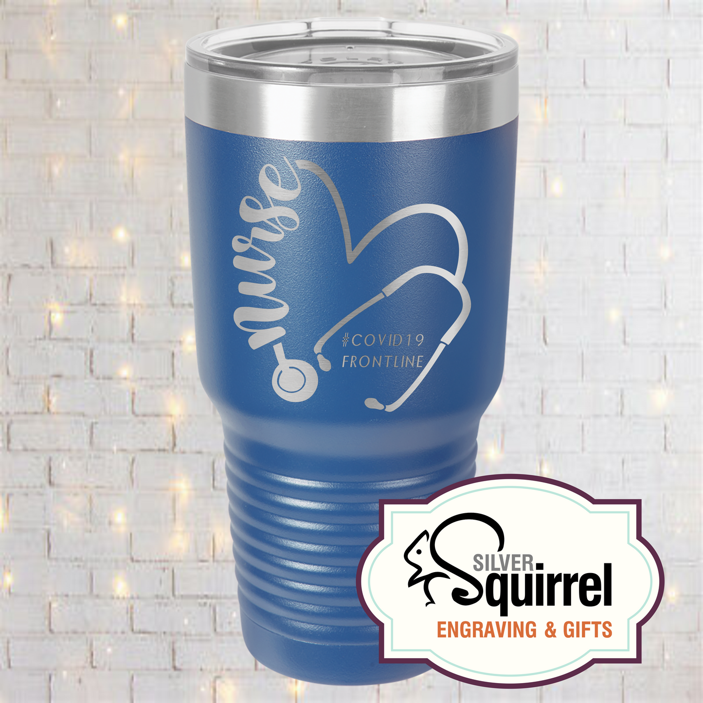 Insulated Tumbler {Nurse Heart Stethoscope}