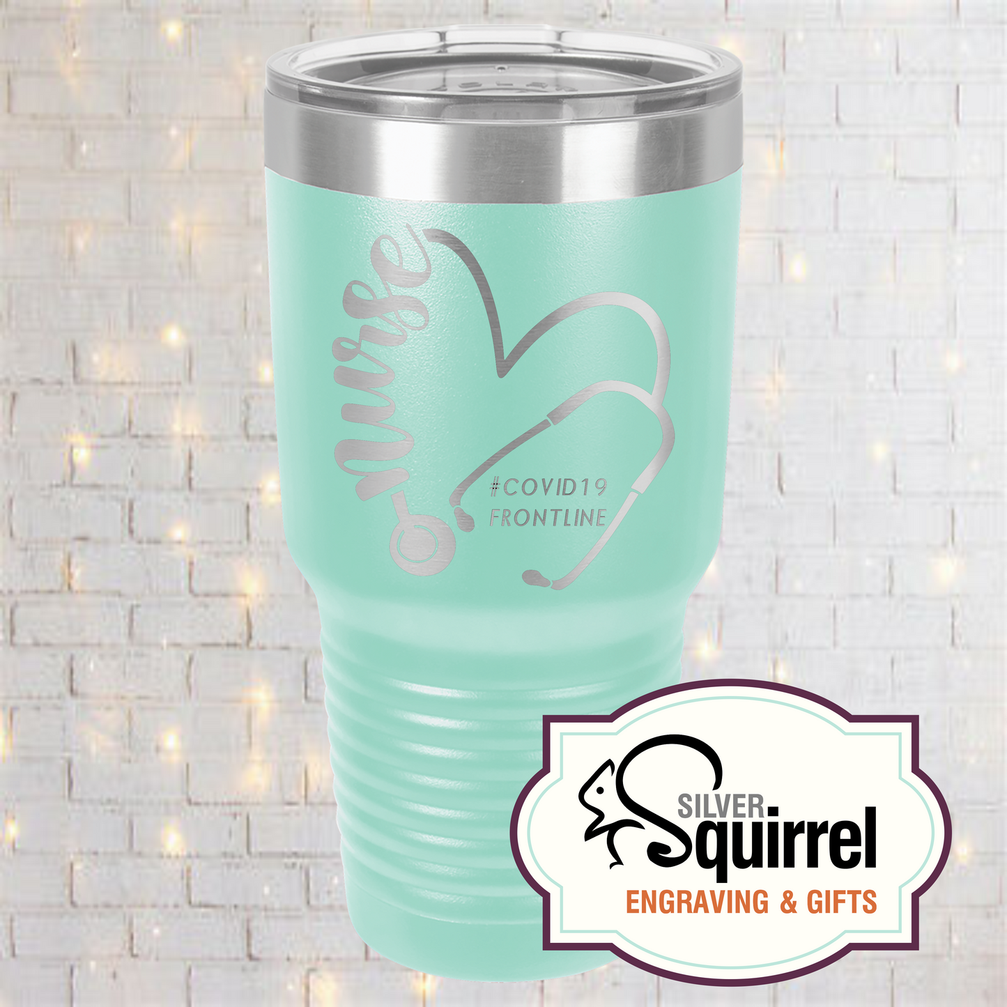 Insulated Tumbler {Nurse Heart Stethoscope}