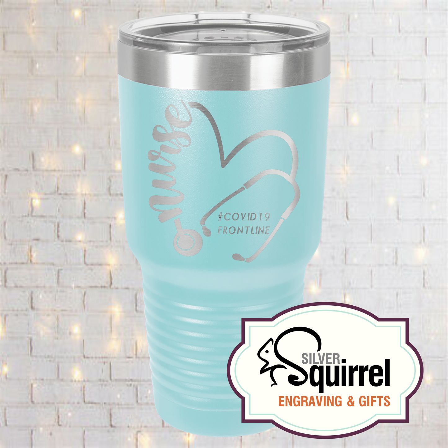 Insulated Tumbler {Nurse Heart Stethoscope}