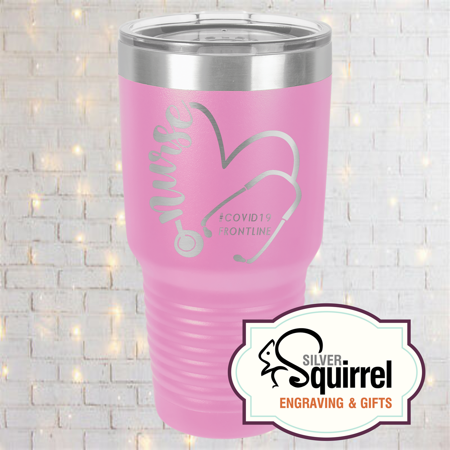 Insulated Tumbler {Nurse Heart Stethoscope}