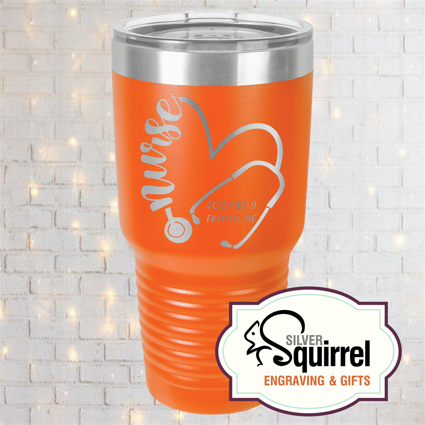 Insulated Tumbler {Nurse Heart Stethoscope}