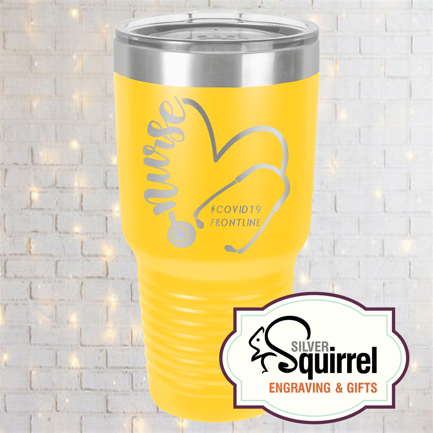 Insulated Tumbler {Nurse Heart Stethoscope}