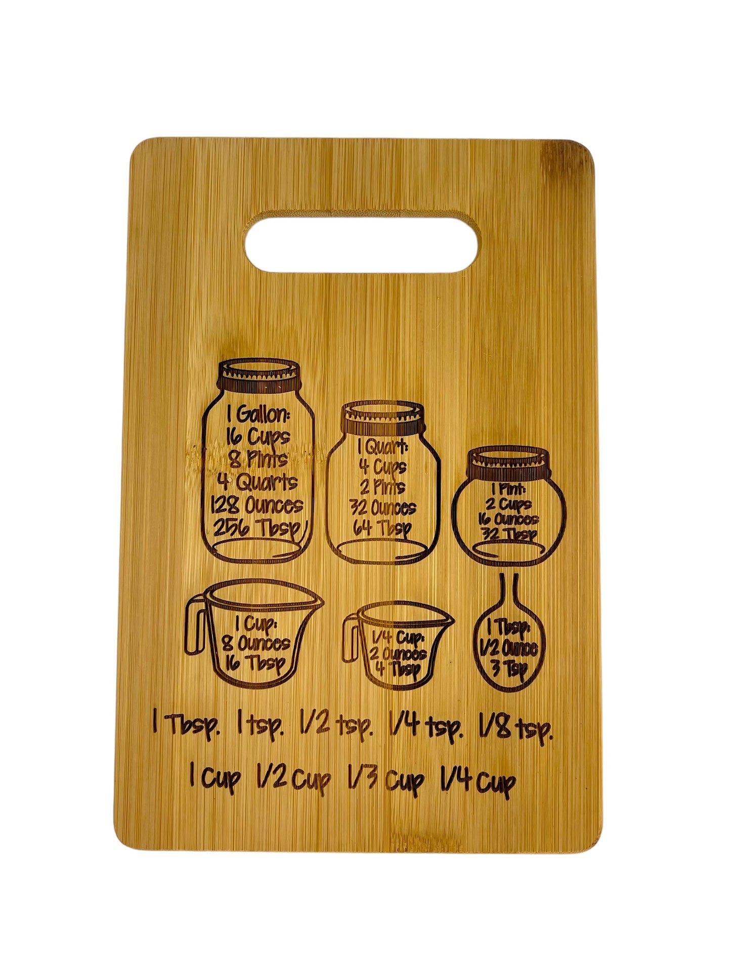 Measuring Chart 9x6 Cutting Board