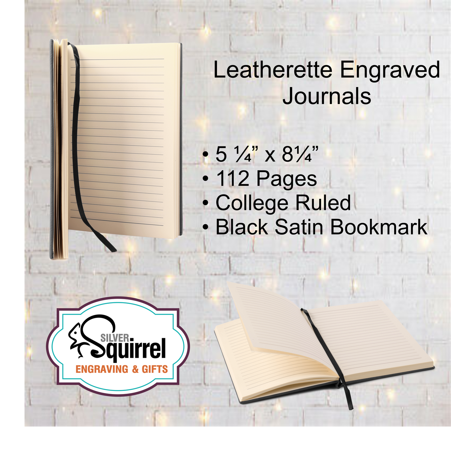 Leatherette Journal {BE -brave.strong.fearless}