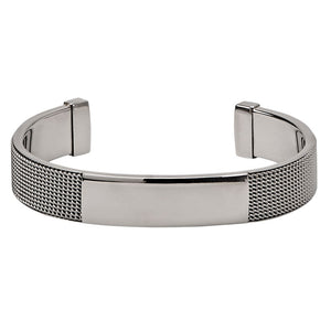 Stainless Steel Meshlike Cuff Bracelet