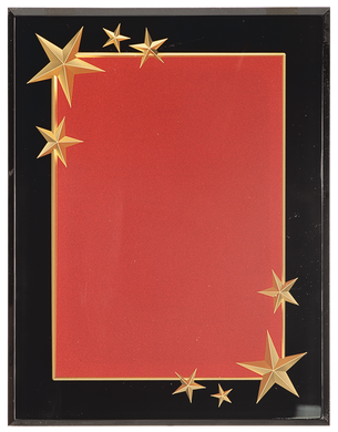 7 x 9 Burgundy Carved Star Acrylic Plaque