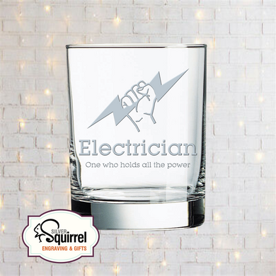 Double Old Fashioned Glass {Electrician...hold all the power}