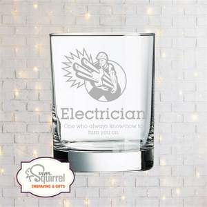 Double Old Fashioned Glass {Electrician...turn you on}