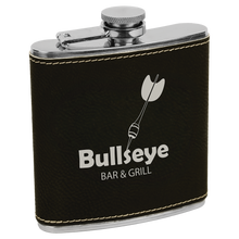 Load image into Gallery viewer, 6 oz Leatherette Flasks