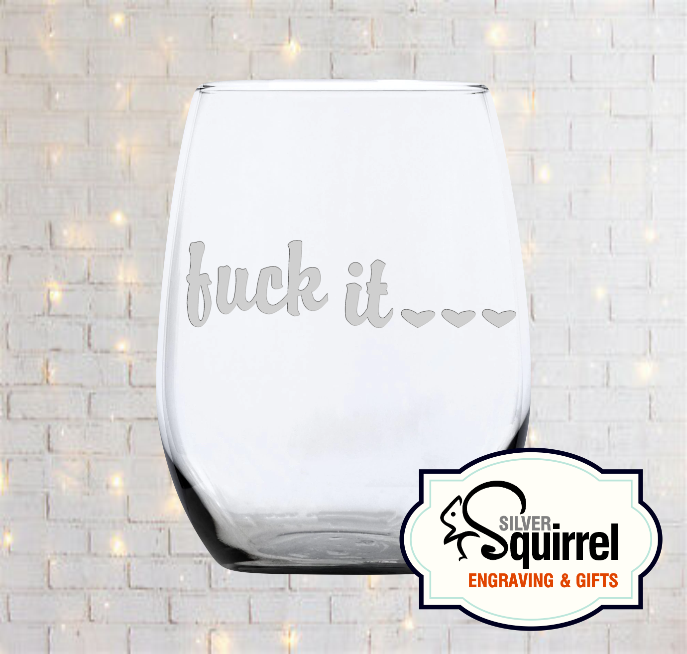 21 oz Stemless Wine Glass {Fuck It <3 <3 <3}