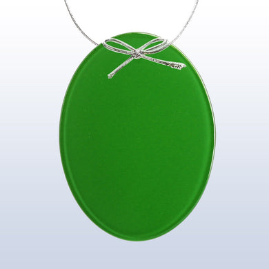 Green Oval Ornament 1/8