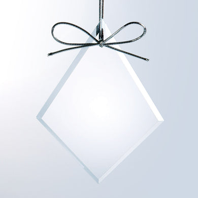 Starfire Clear Glass Ornament-Diamond