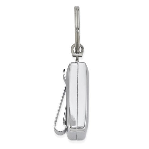 Square Zip Pull Retractable Badge Reel/Keychain