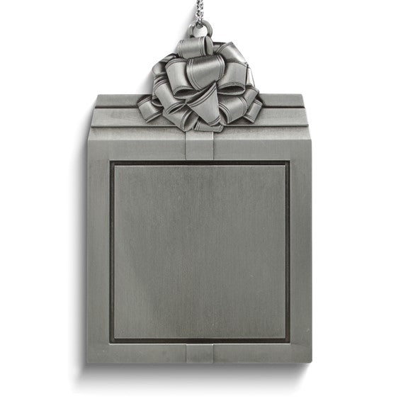 Pewter Gift Package Ornament
