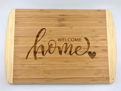 Large 2 - Toned Bamboo Cutting Board {Welcome Home}