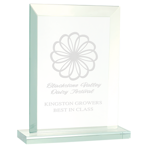 7" Rectangle Jade Glass Award