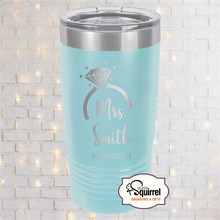 Load image into Gallery viewer, Insulated Tumbler {Mrs. Diamond Ring w/Name}