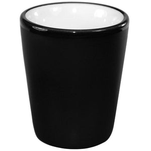 Ceramic Matte Black Shot Glass with Colorful Interior {This is my COVID Booster Shot}