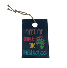 Load image into Gallery viewer, Slate Wall Hanging with String {Meet Me Under the Mistletoe}