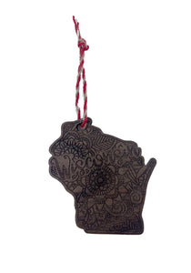Mandala Wisconsin Ornament