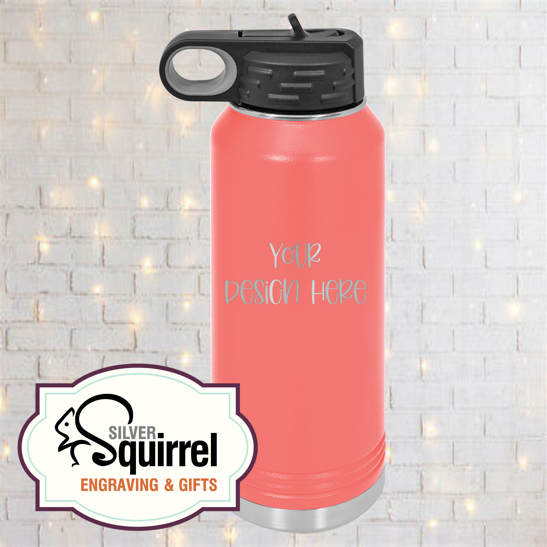 GenRight 32 oz. Insulated Laser Engraved Stainless Steel Water Bottle  (Choose Color)